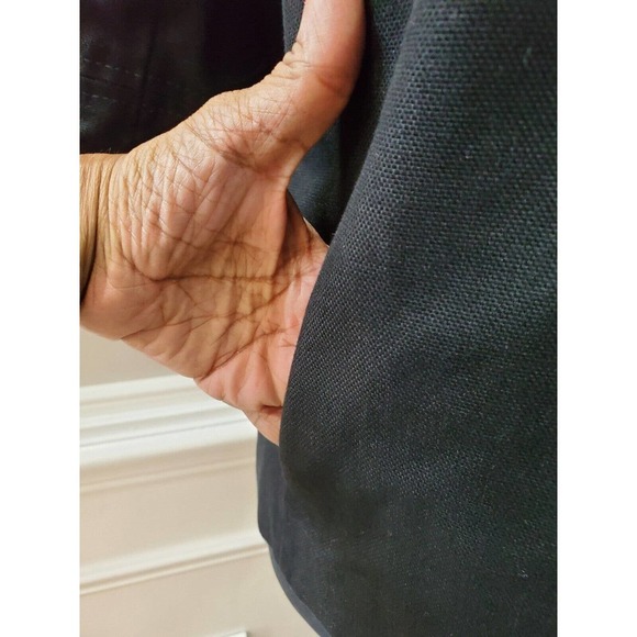 J.Crew Women Black 100% Cotton 3/4 Sleeve Buttons Front Casual Jacket Blazer 8 - Picture 6 of 11